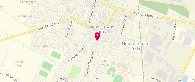 Plan de Accueil périscolaire de Chilleurs Aux Bois, Rue du Vivier, 45170 Neuville-aux-Bois