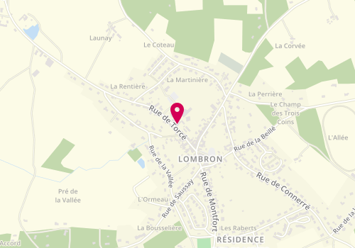 Plan de Centre de loisirs - Accueil de Loisirs - Lombron, 16 Rue de Torcé, 72450 Lombron