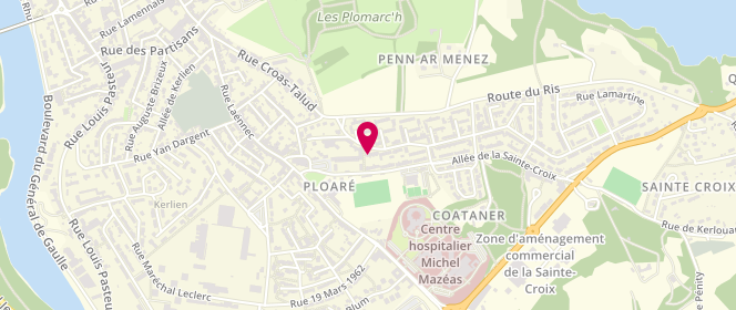 Plan de Centre de l'Enfance Douarnenez (6-12 ans), 2 Bis Rue du Père Maunoir, 29100 Douarnenez