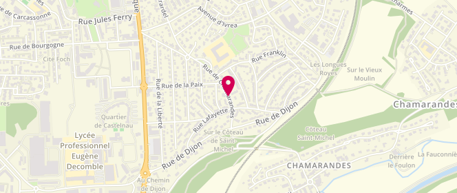 Plan de Centre Maternel Lafayette, Rue de Chamarandes, 52000 Chaumont