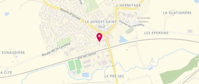 Plan de Accueil de loisirs du Genest-Saint-Isle, 2 Rue des Ecoles, 53940 Le Genest-Saint-Isle