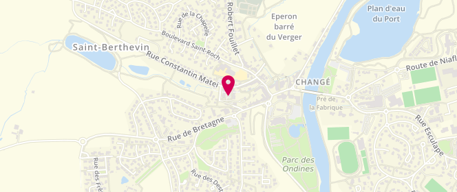 Plan de Centre de loisirs et périscolaire - la Marelle, Place Sainte Cécile, 53810 Changé