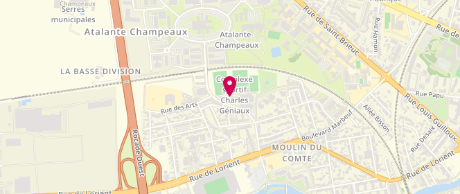 Plan de Accueil de loisirs Cercle Paul Bert Nord Ouest Rennes, 30 Rue Charles Géniaux, 35000 Rennes