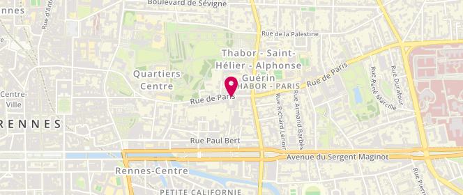 Plan de Accueil de loisirs Cercle Paul Bert Multisites Rennes, 30 Bis Rue de Paris, 35000 Rennes