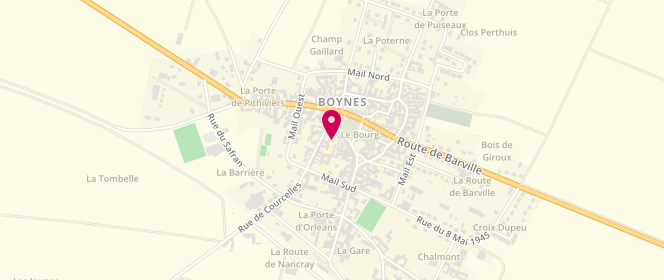 Plan de Accueil de loisirs Jeunes - Boynes, Rue des Écoles, 45300 Boynes