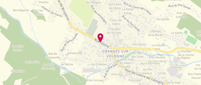 Plan de Accueil périscolaire La Ronde des Sotrés - Granges-Aumontzey, 8 Rue David, 88640 Granges-Aumontzey