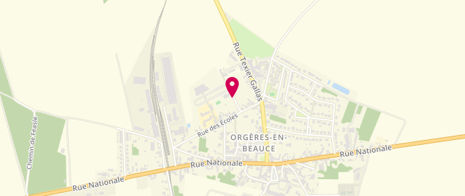 Plan de Espace Jeunes à Orgères-En-Beauce, 10 Place du Gymnase, 28140 Orgères-en-Beauce