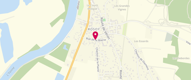 Plan de Accueil de loisirs de Rosoy, Rue de la Mairie, 89100 Rosoy