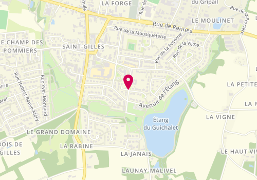Plan de Centre de loisirs l'Île aux enfants, Rue du Pont Aux Moines, 35590 Saint-Gilles