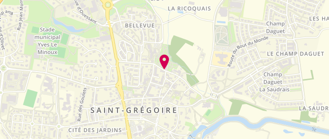 Plan de Accueil de loisirs Eclaireuses Eclaireurs De France Saint Gregoire, Rue Discalceat, 35760 Saint-Grégoire