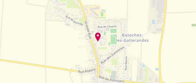 Plan de Accueil de loisirs périscolaire - Bazoches Les Gallerandes - Ccpnl, Rue du Jeu de Paume, 45480 Bazoches-les-Gallerandes