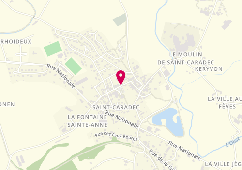Plan de Accueil de loisirs Garderie périscolaire De Saint-Caradec, Place de Verdun, 22600 Saint-Caradec
