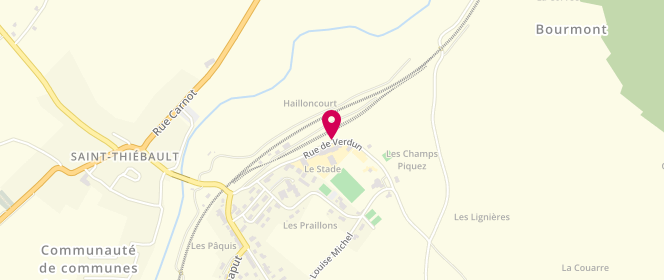 Plan de Centre de loisirs de Bourmont, 10 Rue de Verdun, 52150 Bourmont-entre-Meuse-et-Mouzon