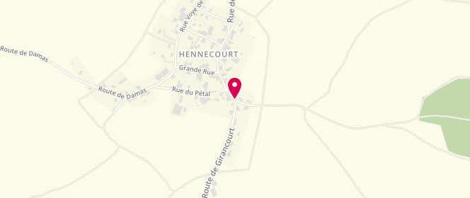 Plan de Accueil périscolaire La P'tite Prêle du SIS Bocquegney/Gorhey/Hennecourt, 290 Route de Girancourt, 88270 Hennecourt
