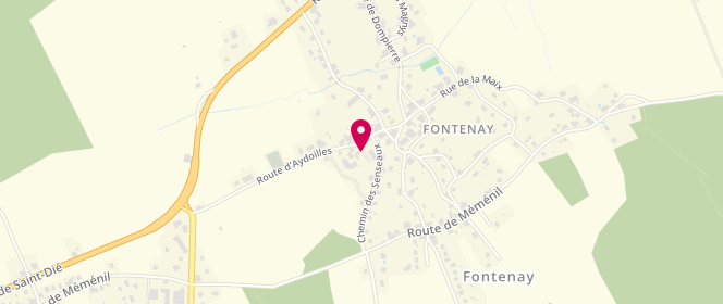 Plan de Accueil de loisirs de Fontenay, Place de l'Abbé Tart, 88600 Fontenay