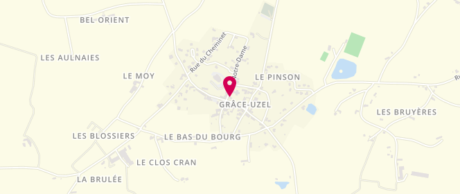Plan de Accueil de loisirs - périscolaire - Grace Uzel, Le Bourg, 22460 Grâce-Uzel