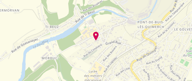 Plan de Accueil de loisirs Baradozic - Pont de Buis, 1 Bis Rue des Ecoles, 29590 Pont-de-Buis-lès-Quimerch