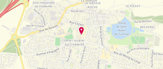 Plan de Accueil de loisirs 3-11 ans - Liffré-Cormier Cté - saint Aubin du Cormier, 18 Rue du Stade, 35140 Saint-Aubin-du-Cormier