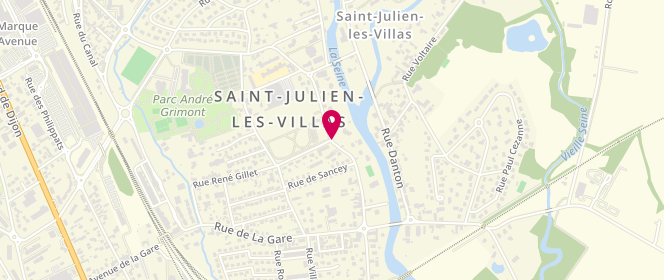 Plan de MJC Saint Julien Les Villas, 23 Rue Gambetta, 10800 Saint-Julien-les-Villas