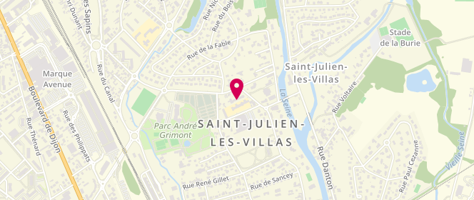 Plan de Accueil de loisirs Mairie Saint Julien Les Villas, 33 Rue Gambetta, 10800 Saint-Julien-les-Villas