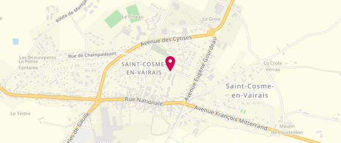 Plan de Accueil de loisirs - saint Cosme en Vairais, Rue des Écoles, 72110 Saint-Cosme-en-Vairais
