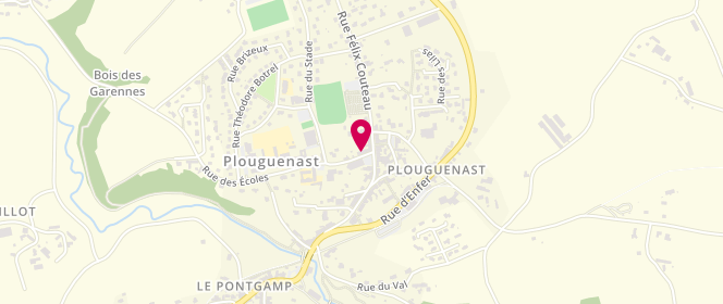 Plan de Accueil de loisirs - périscolaire Plouguenast - Plouguenast-Langast, 13 Rue Duguesclin - Plouguenast, 22150 Plouguenast-Langast