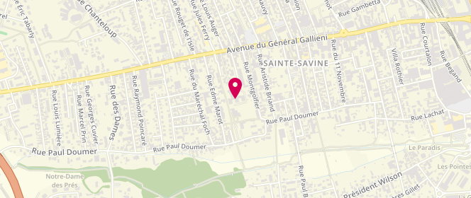 Plan de Accueil de loisirs Primaire Dolto, 16 Rue Jules Hémard, 10300 Sainte-Savine