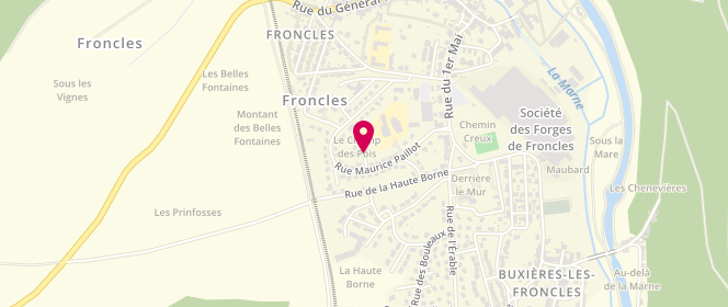Plan de Accueil de loisirs De Froncles, Rue des Carelles, 52320 Froncles