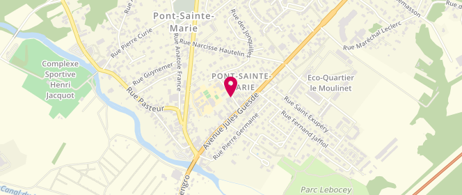Plan de Espace Animation Social Et Culturel De Pont Sainte Marie Centre De Loisirs, 1 Rue Sarrail, 10150 Pont-Sainte-Marie