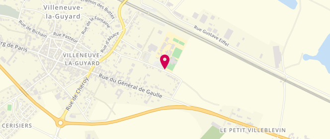 Plan de Centre de loisirs maternel de Villeneuve la Guyard, 7 Rue Antoine Saint Exupéry, 89340 Villeneuve-la-Guyard