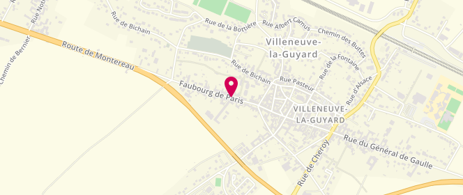 Plan de Centre de loisirs Villeneuve la guyard primaire, 19 Faubourg de Paris, 89340 Villeneuve-la-Guyard