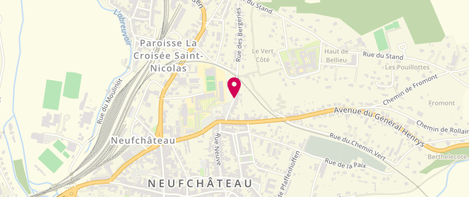 Plan de Accueil de loisirs du Centre Social Les Charmilles, Rue Victor Martin, 88300 Neufchâteau