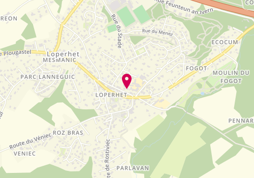 Plan de Espace Jeunes de Loperhet, 18 Rue Saint Léonard, 29470 Loperhet