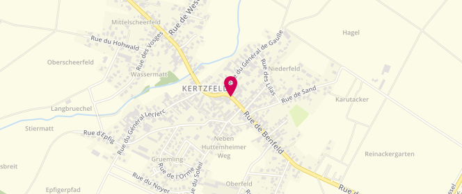 Plan de Accueil périscolaire Kertzfeld, 4A Rue de Benfeld, 67230 Kertzfeld