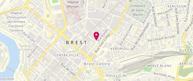Plan de Associations Loisirs Jeunes Brest, 9 Rue des Onzes Martyrs, 29200 Brest
