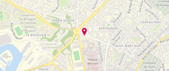 Plan de Equipe sport et quartiers Ville de Brest, 26 Rue Camille Desmoulins, 29200 Brest