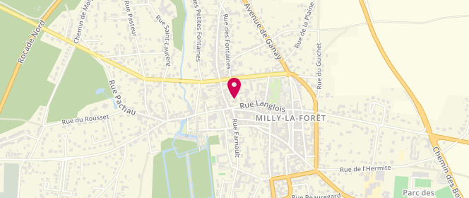 Plan de Local Jeunes, 45 Rue Langlois - Parking du Moustier, 91490 Milly-la-Forêt