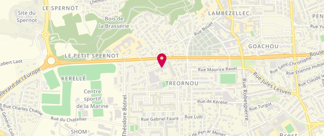 Plan de Centre de loisirs - Patronage Laïque de Lambézellec, 4 Rue du Lannoc, 29200 Brest