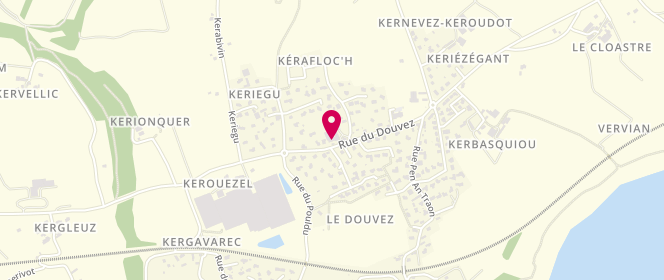 Plan de Accueil périscolaire Ecole de Kerafloch, 50 Rue du Douvez, 29490 Guipavas