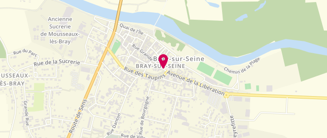 Plan de Centre de loisirs de Bray sur Seine, Place du Général de Gaulle, 77480 Bray-sur-Seine