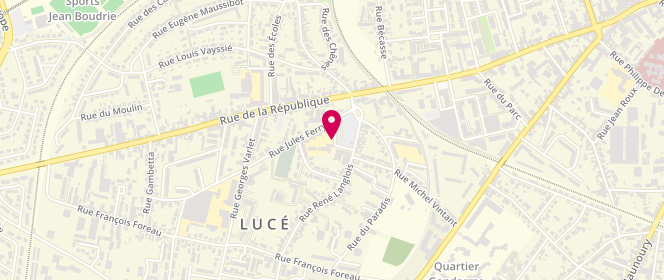 Plan de Accueil de loisirs Jules Ferry, 8 Rue Pasteur, 28110 Lucé