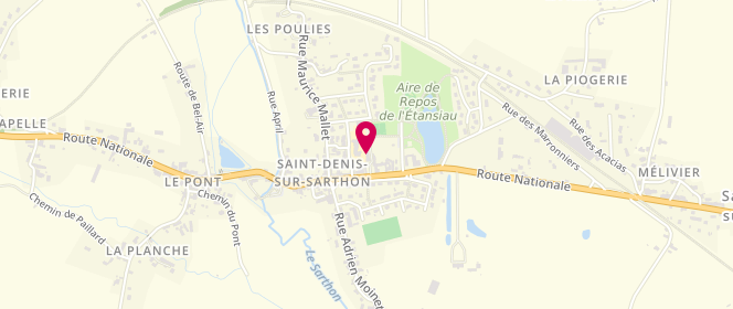 Plan de Accueil de loisirs Centre Social Alcd, 51 Rue Principale - le Moulin du Pont, 61420 Saint-Denis-sur-Sarthon