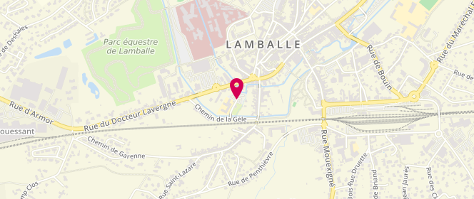 Plan de Garderie périscolaire du Centre Ecole Lavergne Lamballe, 4 Rue du Bief, 22400 Lamballe