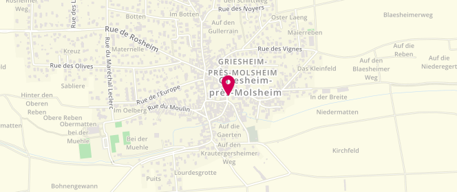 Plan de 671-Lsh- Accueil De Loisirs Griesheim Salle Assoc, 7 Place des Tilleuls, 67870 Griesheim-près-Molsheim