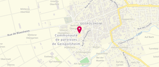 Plan de Accueil de loisirs Les Lutins de Geis, 10 Rue de l'Ecole, 67118 Geispolsheim