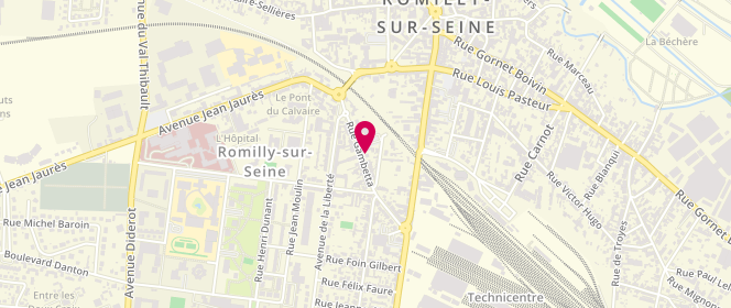 Plan de Accueil de loisirs Gambetta, 45 Rue Gambetta, 10100 Romilly-sur-Seine