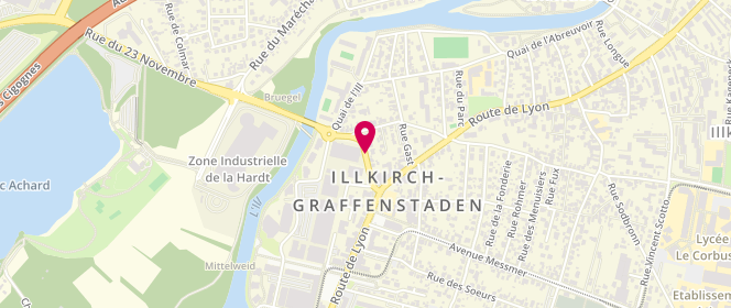 Plan de Accueil de loisirs Aquatheque, Rue du 23 Novembre, 67400 Illkirch-Graffenstaden