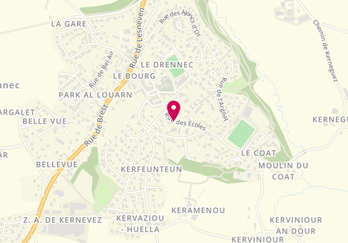 Plan de Centre de loisirs Sans Hebergement - le Drennec - Epal, 8 Rue des Ecoles, 29860 Le Drennec