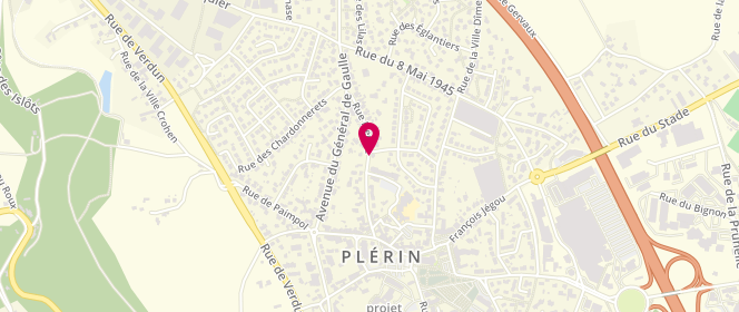 Plan de Garderie périscolaire Notre Dame à Plerin, Rue Fleurie, 22190 Plérin