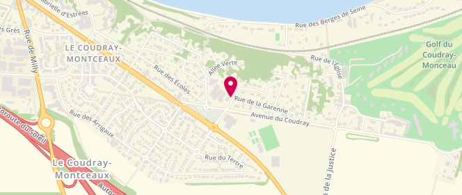 Plan de Centre de loisirs Ecole Primaire André Malraux, 20 Rue de la Garenne, 91830 Le Coudray-Montceaux